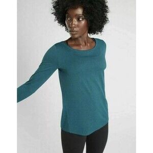Women’s Athleta Jacquard Flexlight Train Top Long Sleeve Coastal Teal Heather XL